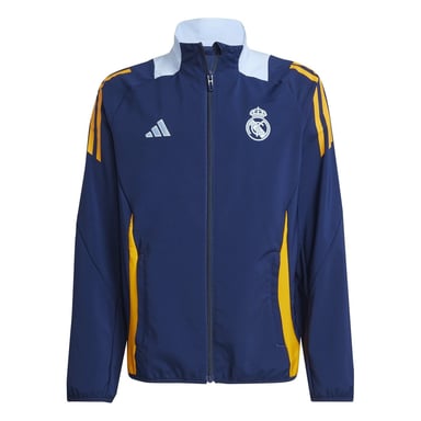 Boys adidas Real Three Stripes Side Stripes Track Jacket in Team Navy Blue