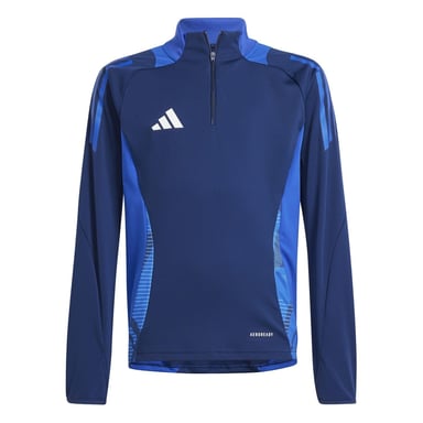 Boys adidas Kids Tiro24 Funnel Neck Raglan Sleeve Warm Top in Navy Blue
