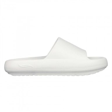 Skechers Dam Enkel Rem Bågpassform Platta Sandaler (Vit)