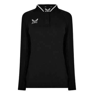 Castore Womens/Ladies Raglan Long-Sleeved Polo Shirt (Black)