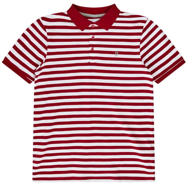 Farah Childrens/Kids Striped Yarn Dyed Polo Shirt (Red)