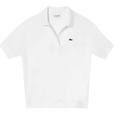 Lacoste Womens/Ladies Logo Loose Fit Polo Shirt (White)