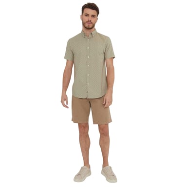 Threadbare Mens Leo Regular Shirt (Sage)