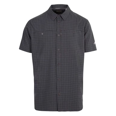 Trespass Mens Gilcrux Short-Sleeved Shirt (Dark Grey)
