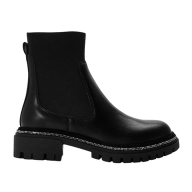 Steve Madden Womens/Ladies Offline Leather High Heel Ankle Boots (Black)