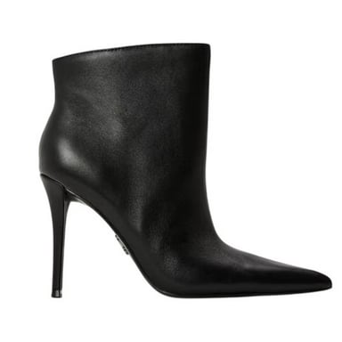 Steve Madden Womens/Ladies Leather Stiletto Heel Ankle Boots (Black)