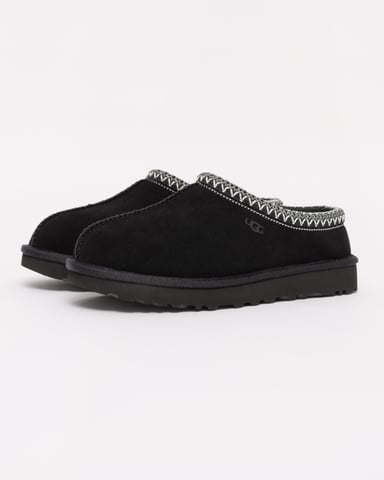 Logo Detail Slippers in Zwart