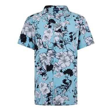 Bench Mens Floral Relaxed Fit Shirt (Sky)