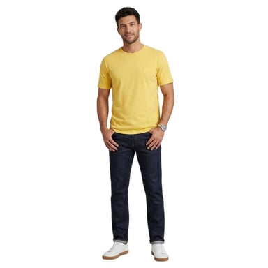 Boss Mens Orange Premium Cotton T-Shirt (Yellow)