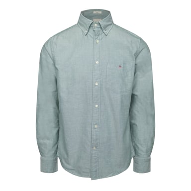 Men's Gant Reg Oxford Shirt Forest Green L in FOREST GREEN