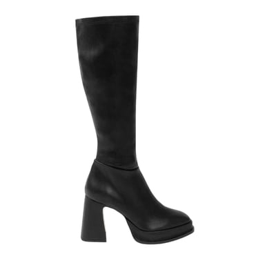 I Saw It First Womens/Ladies Retro Platform Knee-High Boots (Black)