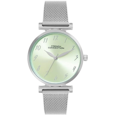 French Connection Womens/Ladies Mesh Strap Everyday Analogue Watch (Sea Green)