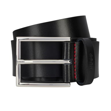 Hugo Boss Mens Giaspo Leather Belt (Black)