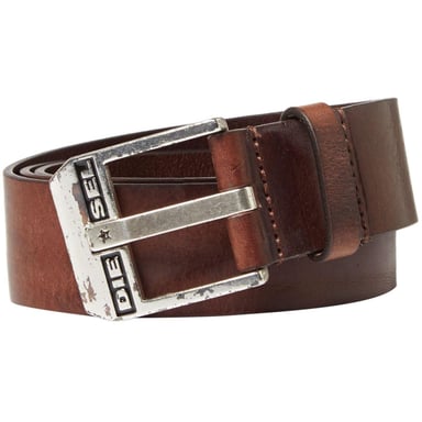Diesel Mens Bluestar Buffalo Leather Belt (Brown)