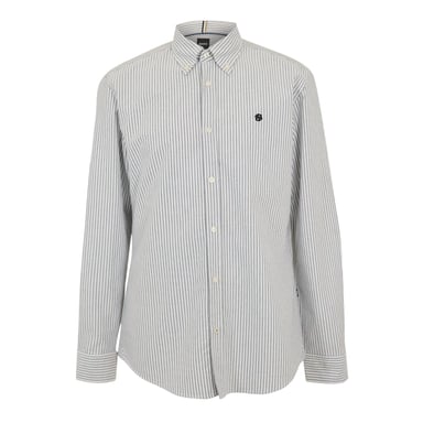 Boss Mens H-Roan Oxford Shirt (Dark Blue/Grey)