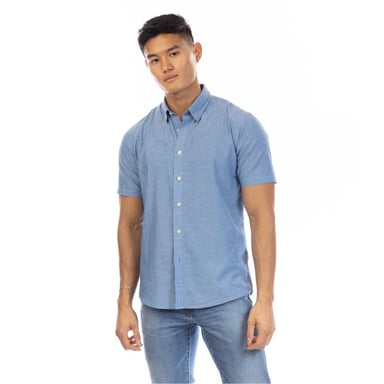 Peter Werth Mens Plain Shirt (Indigo)