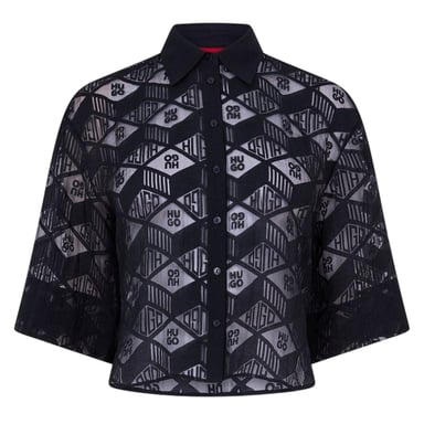 Hugo Womens/Ladies Ephraima Long-Sleeved Blouse (Black)