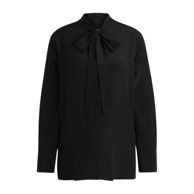 Boss Womens/Ladies Tie Neck Long-Sleeved Blouse (Black)