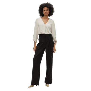 Vero Moda Womens/Ladies V Neck Long-Sleeved Blouse (Pumice Stone)