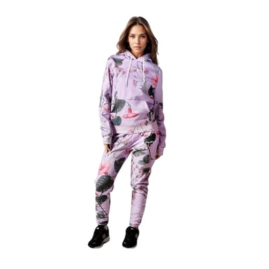 Hype Womens/Ladies Woven Scribble Lightweight Tapered Joggers (Lilac)