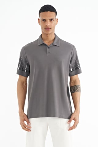 Printed Polo Collar T-Shirt