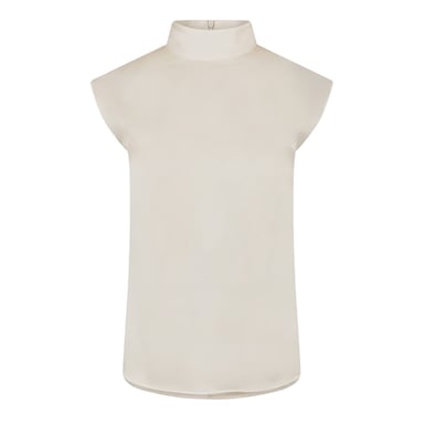 Boss Womens/Ladies Bidriz Mock Neck Blouse (White)