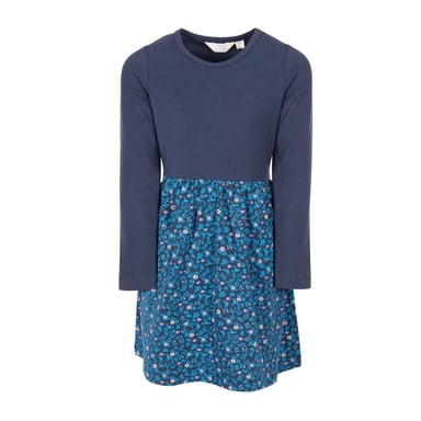 Trespass Girls Floral Cotton Blend Dress (Navy)