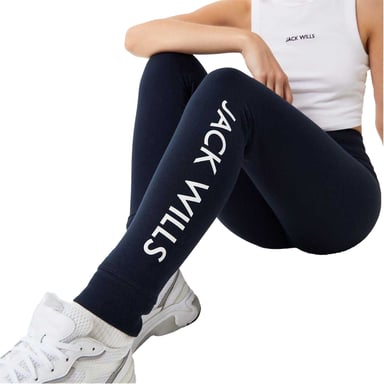 Jack Wills Womens/Ladies Premium Cotton Slim Casual Joggers (Navy)