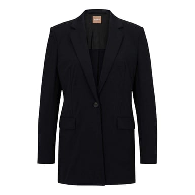 Boss Womens/Ladies Lapel Collar Blazer (Black)