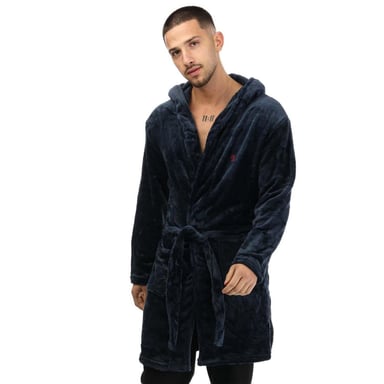 Farah Mens Plain Polyester Dressing Gown (Navy)