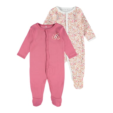 Name It Baby Girls Long-Sleeved Sleepsuit (Pack of 2) (Rose)