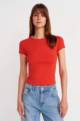 Women's Slim Fit Cotton Crop T-Shirt