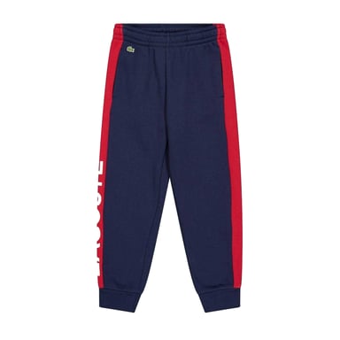 Lacoste Childrens/Kids Colourblock Jogging Bottoms (Navy Blue/Orange)