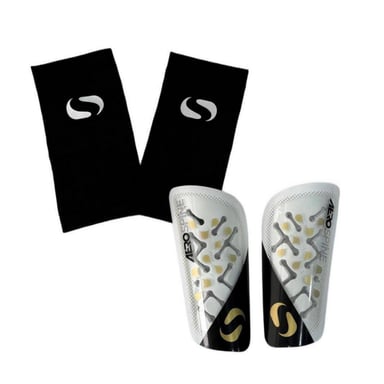 Sondico Childrens/Kids Aerospine Shin Guards (White/Gold)