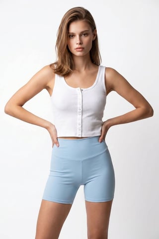 High-Waist Skinny Cycling Shorts