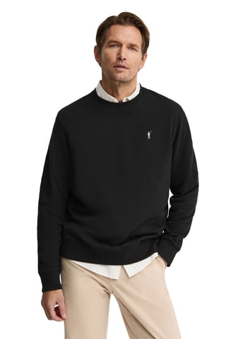 Zwarte sweater met relaxed fit en geborduurd Rigby Go-logo