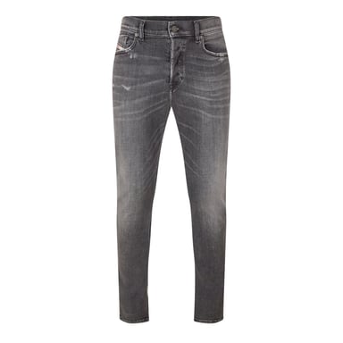 Diesel Mens Fing Denim Fade Straight Leg Jeans (Black/Grey)