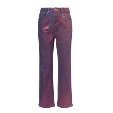 AmyLynn Jeans för kvinnor/damer: Lupe Metallic med 5 fickor (Röd)