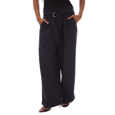 Gant Womens/Ladies Belted Wide Leg Trousers (Blue)