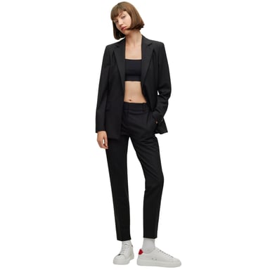 Hugo Womens/Ladies Hetana Straight Trousers (Black)