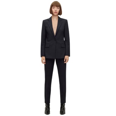Hugo Womens/Ladies Hetana Straight Trousers (Dark Blue)