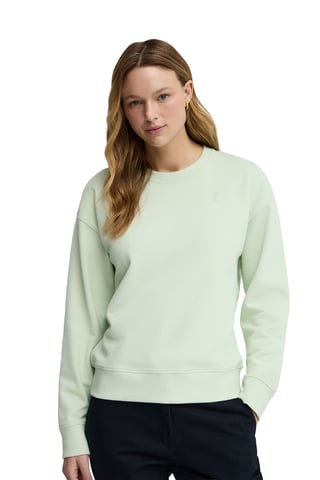 Pastelturquoise sweater met regular fit en geborduurd Rigby Go-logo