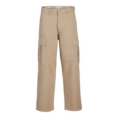Jack And Jones Mens Owen Wide Leg Combat Trousers (Crockery)