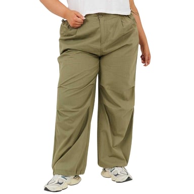 Brave Soul Womens/Ladies Plus Cargo Trousers (Khaki Green)