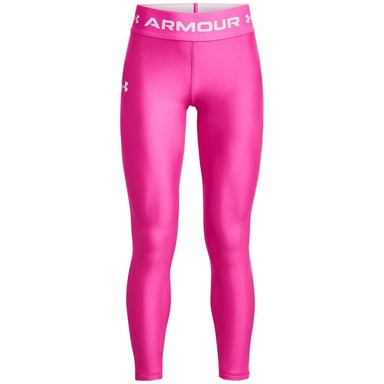Under Armour Girls Logo Leggings (Pink/White)