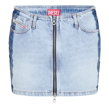 Diesel Womens/Ladies Ron S4 A-line Regular Mini Skirt (Blue Denim)