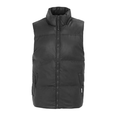 Firetrap Mens PU Padded Gilet (Black)