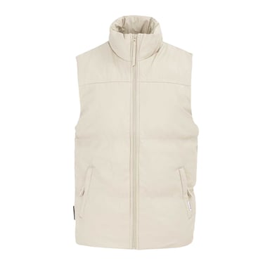 Firetrap Mens PU Padded Gilet (White)