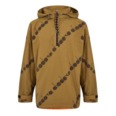 Diadora Mens All Over Logo Anorak (Olive Green)