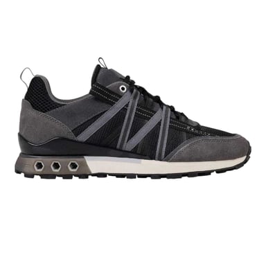 Cruyff Mens Suede Hex-Tech Trainers (Black/Grey)